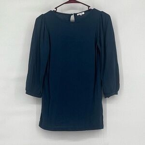 Shade clothing nwt dark teal modal crop sleeve top